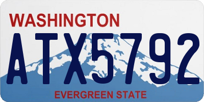 WA license plate ATX5792
