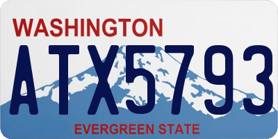 WA license plate ATX5793