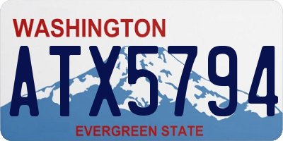 WA license plate ATX5794