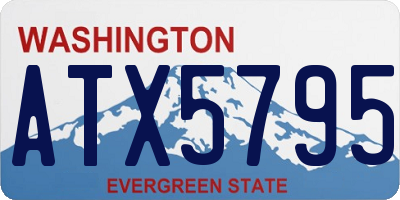WA license plate ATX5795