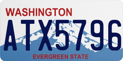 WA license plate ATX5796