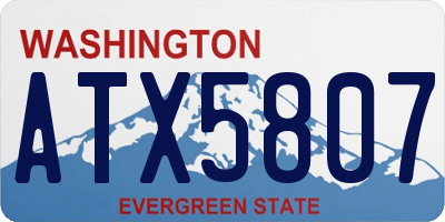 WA license plate ATX5807