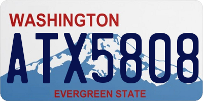 WA license plate ATX5808