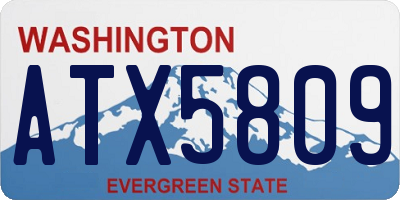 WA license plate ATX5809