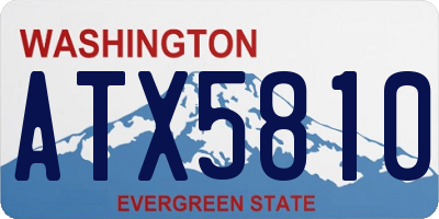 WA license plate ATX5810