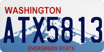 WA license plate ATX5813