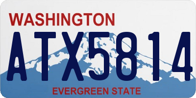 WA license plate ATX5814