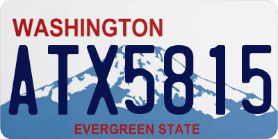WA license plate ATX5815