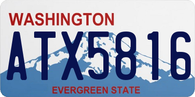 WA license plate ATX5816