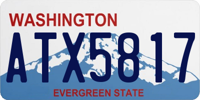 WA license plate ATX5817