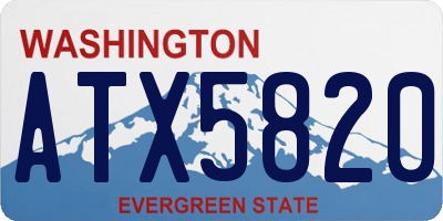 WA license plate ATX5820