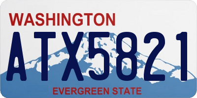 WA license plate ATX5821