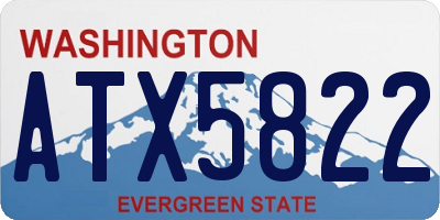 WA license plate ATX5822