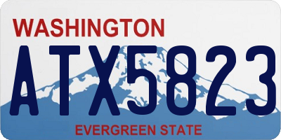 WA license plate ATX5823