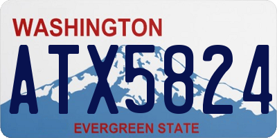 WA license plate ATX5824