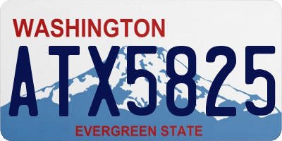 WA license plate ATX5825