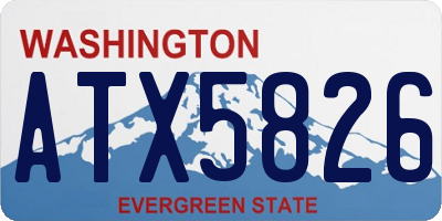 WA license plate ATX5826