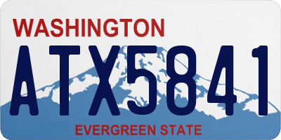 WA license plate ATX5841