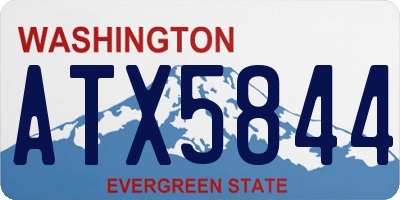 WA license plate ATX5844