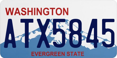 WA license plate ATX5845
