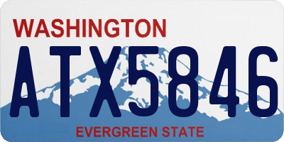 WA license plate ATX5846