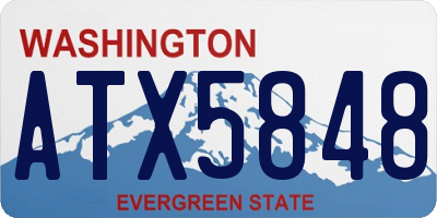 WA license plate ATX5848