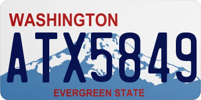 WA license plate ATX5849