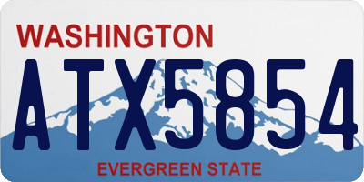 WA license plate ATX5854