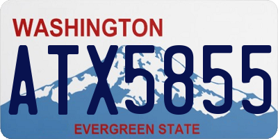 WA license plate ATX5855
