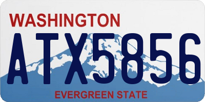 WA license plate ATX5856