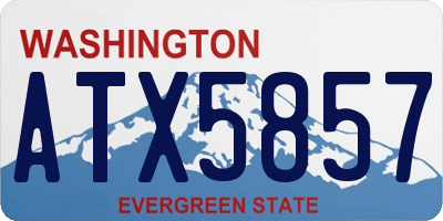 WA license plate ATX5857