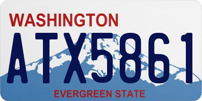WA license plate ATX5861