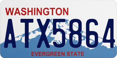WA license plate ATX5864