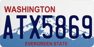 WA license plate ATX5869