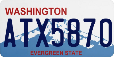 WA license plate ATX5870