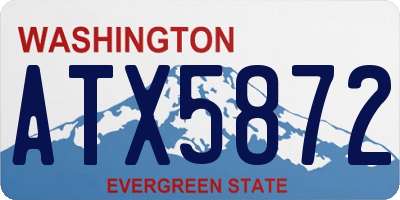 WA license plate ATX5872