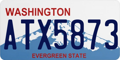 WA license plate ATX5873