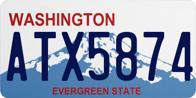 WA license plate ATX5874
