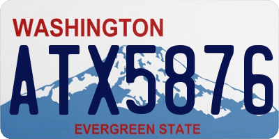 WA license plate ATX5876