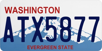 WA license plate ATX5877