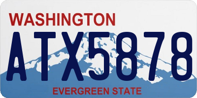 WA license plate ATX5878