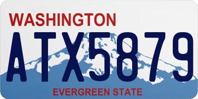 WA license plate ATX5879