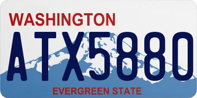 WA license plate ATX5880