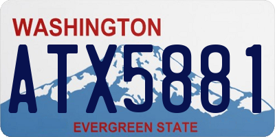 WA license plate ATX5881