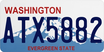 WA license plate ATX5882