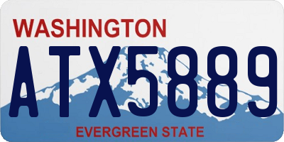 WA license plate ATX5889
