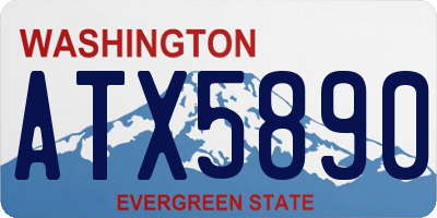 WA license plate ATX5890
