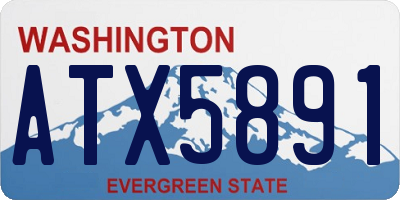 WA license plate ATX5891