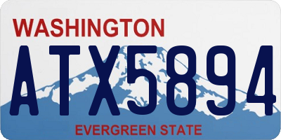 WA license plate ATX5894