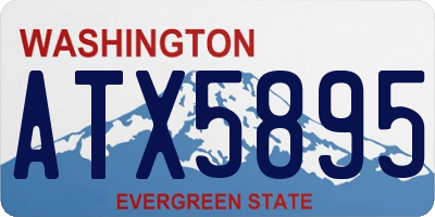 WA license plate ATX5895